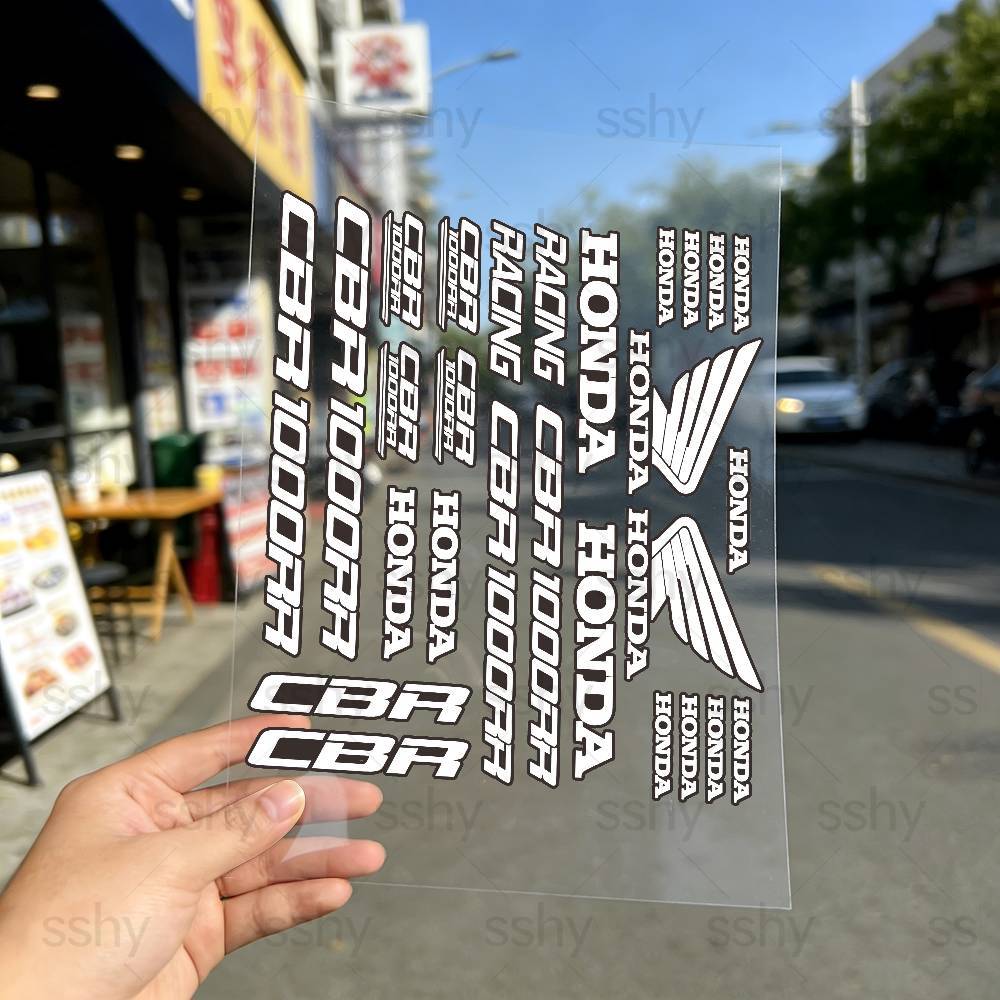 For HONDA CBR 18 Colors Waterproof Reflective Motorbike Stickers Easy Peel Removable Decals for Motorcycle Car