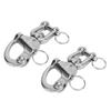 2PCS Snap Shackle 316 Stainless Steel Quick Release High Strength Universal for Sailboat Rigging 87mm