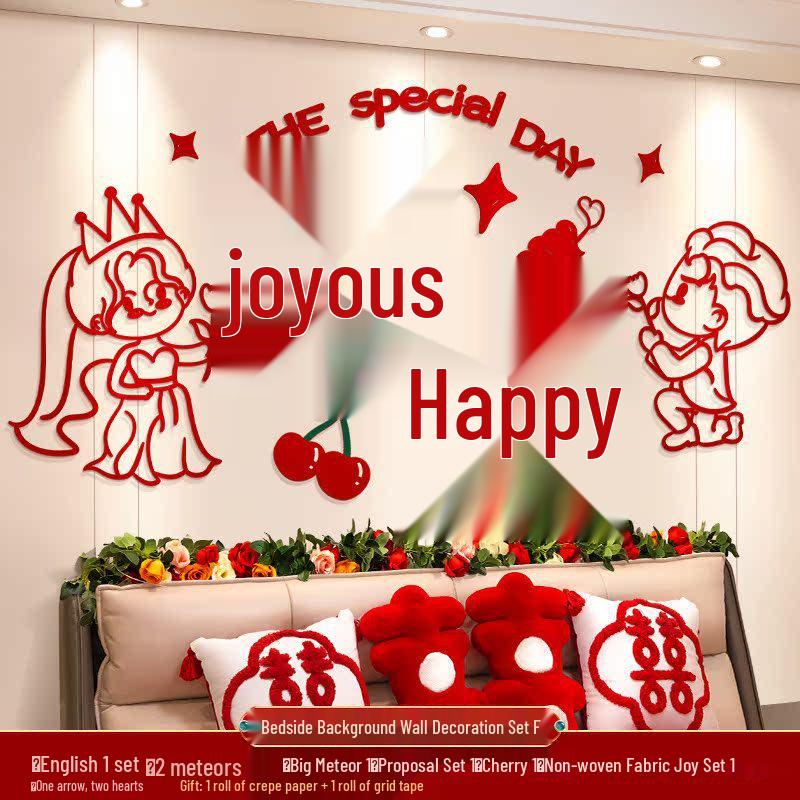 Zestaw Dekoracji Sypialni Ślubnej: Kompletne artykuły ślubne do pokoju Mistrza i Panny Młodej