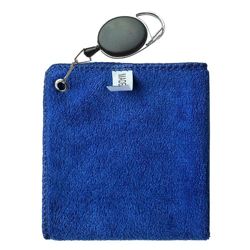 Portable Microfiber Golf Towel with Retractable Hook Absorbent Golf Wipe Cloth Quick Drying Golf Cleaner Golf Supplies