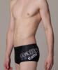 Laelliseupocheu [Osmr680 Blk] Big Logo Sturdy Short Square Regular Men'S Swimsuit Black