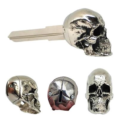 Demon Skull Key Pendant Metal Skull Key Cover Universal Modified Key Decoration,Witchy Car Accessories, Key Cover For Motorcycle