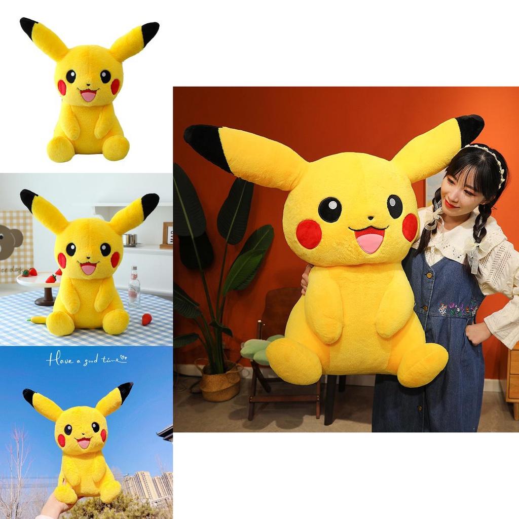 Großes gelbes Pikachu Plüschtier Weiches und kuscheliges Stofftier für Kinder Ideales Geburtstagsgeschenk