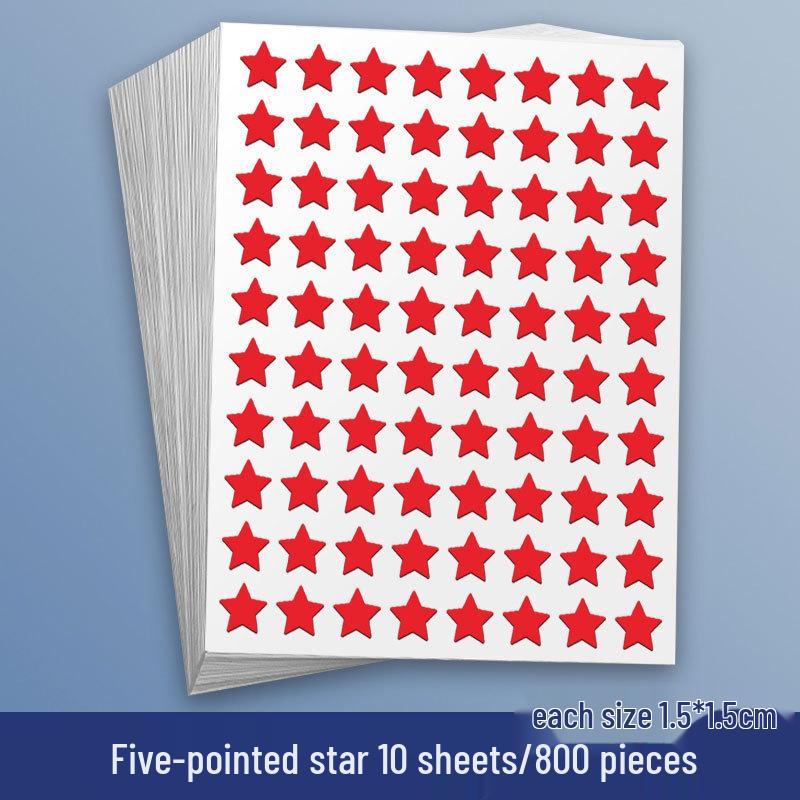 Yellow Star Reward Stickers for Kids - Smiley Face for Self-Discipline & Praise In Elementary School