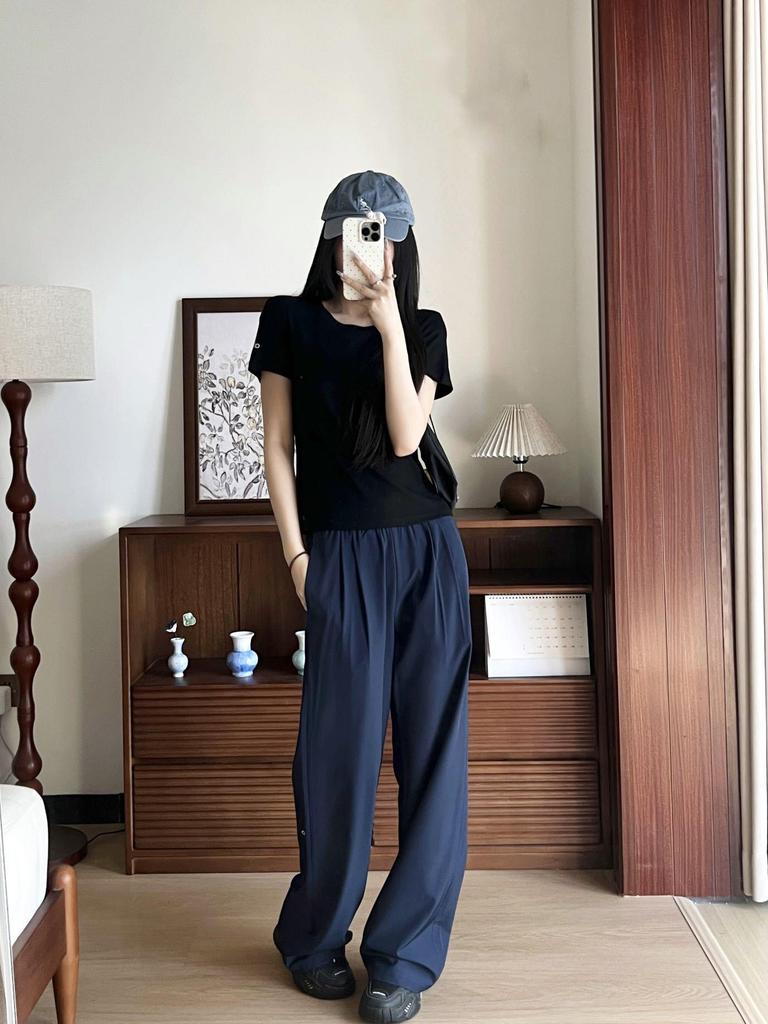 ALO Damen Sommer-Yogahose mit hoher Taille und weitem Bein - Dehnbar, Locker, Vielseitige Fitnessbekleidung