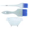 3pcs Hair Dye Kit Home Salon Hair Coloring Tint Brush Dyeing Mixing Bowl Accessory Set (Blue)