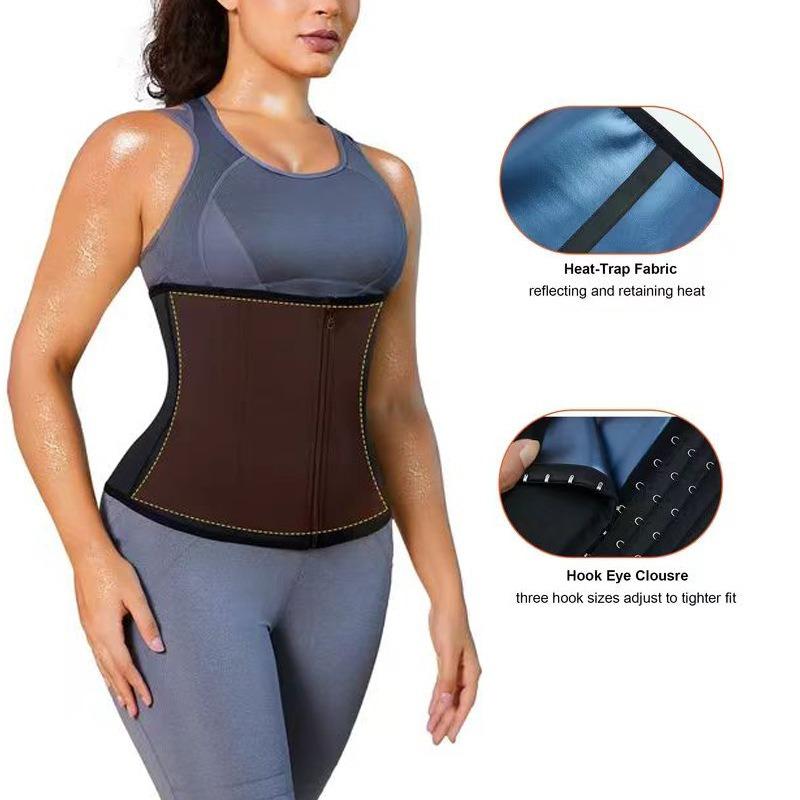 Womens Waist Trainer Neoprene Zipper Corset Tummy Control Waist Cincher Shaper
