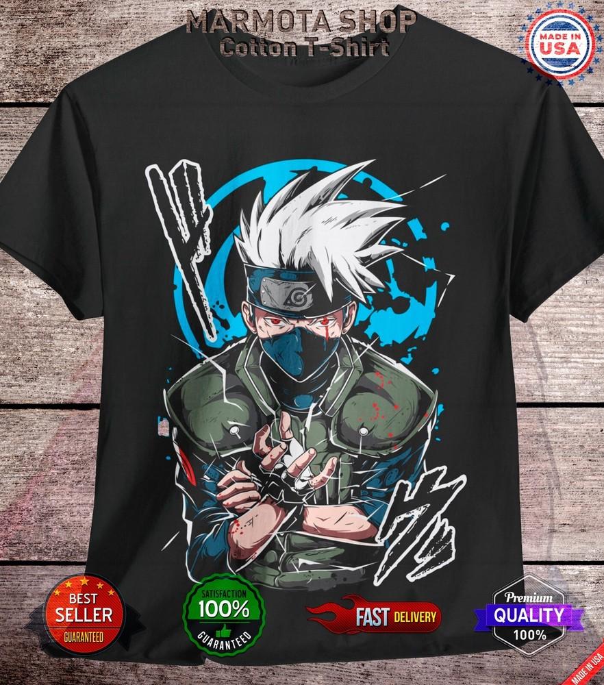 

Kakashi Shirt Naruto Shippuden Sasuke Itachi Anime Unisex Tee T-Shirt All Size 2XL
