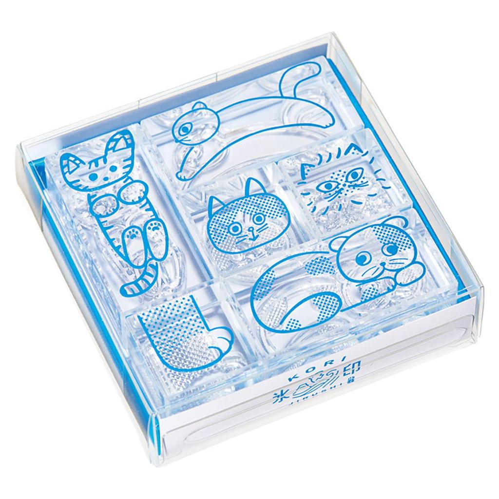 King Jim Transparent Stamp Set Cat Set "Ice Stamp" 6-Piece CLSS-005