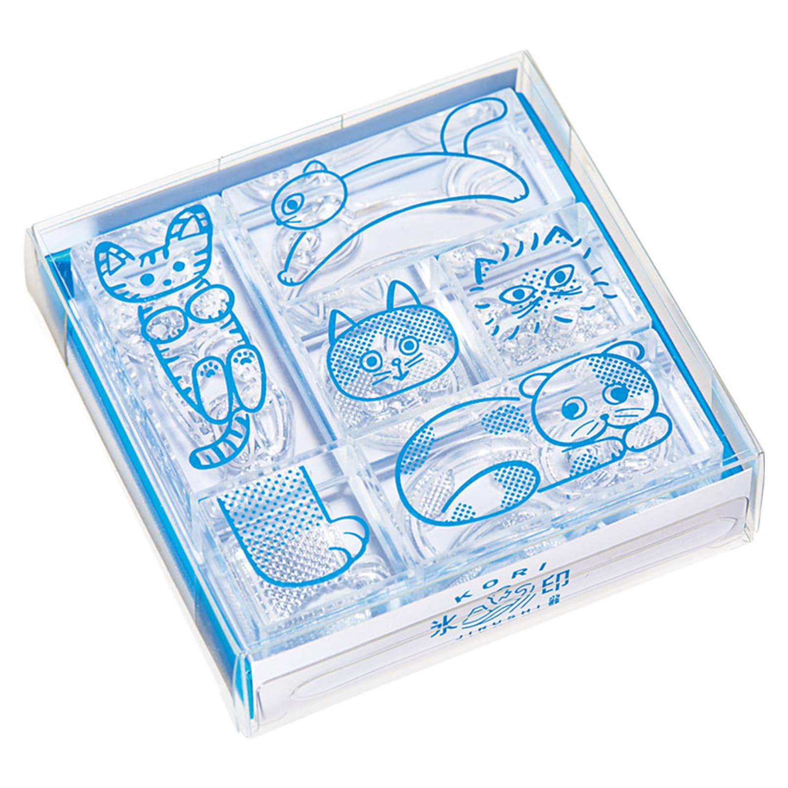 

King Jim Transparent Stamps Ice Mark 6-Piece Cat Set CLSS-005 - Perfect for Crafting and Scrapbooking