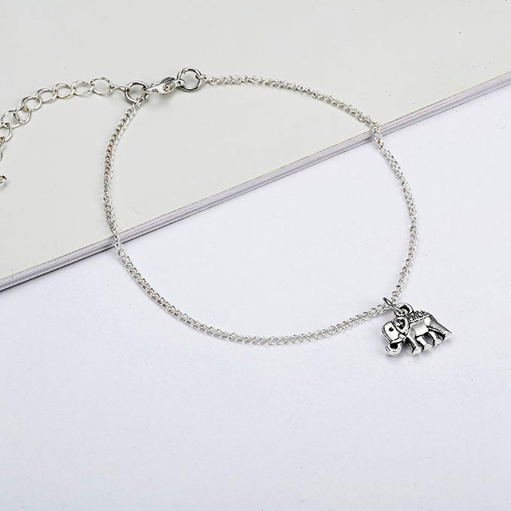 Sun elephant silver alloy beach anklet female European and American anklets foot decoration beach Anklets