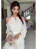 2026 Spring/Summer Halter Neck Backless Off-Shoulder Fairy Dress for Women