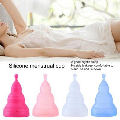 Wytrzymały kubeczek menstruacyjny składany miękki czyszczenie