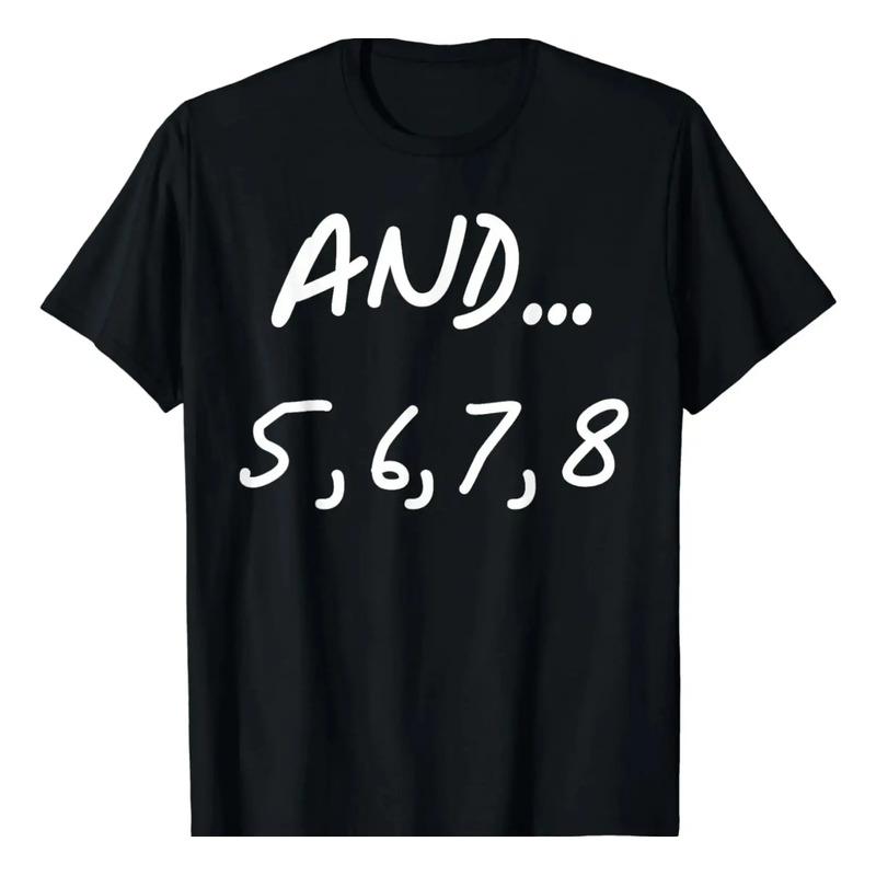 And 5, 6, 7, 8 _ Camiseta Engra?ada Dance Ballet Jazz Hip Ho S разноцветный