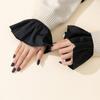 Ruffles Pleated Fake Sleeves Chiffon Hand Wrist Cuffs Sweet Fake Cuffs  Sweater Decorative