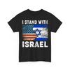 Unterstütze Israel Ich stehe zu Israel Israelische Flagge US-Flagge Unisex 100% Baumwolle T-Shirt Herren T-Shirts Oberteil