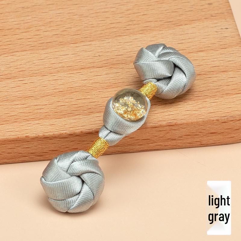 

Нефритовая кисточка-пуговица в виде мандалы - Китайский ципао, бусины из золотой фольги, плетеные вручную декоративные пуговицы для ханьфу