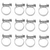 20PCS Hose Clamp Mini Stainless Steel Screw Hose Clip for Motor Vehicle Petrochemical Pharmaceutical