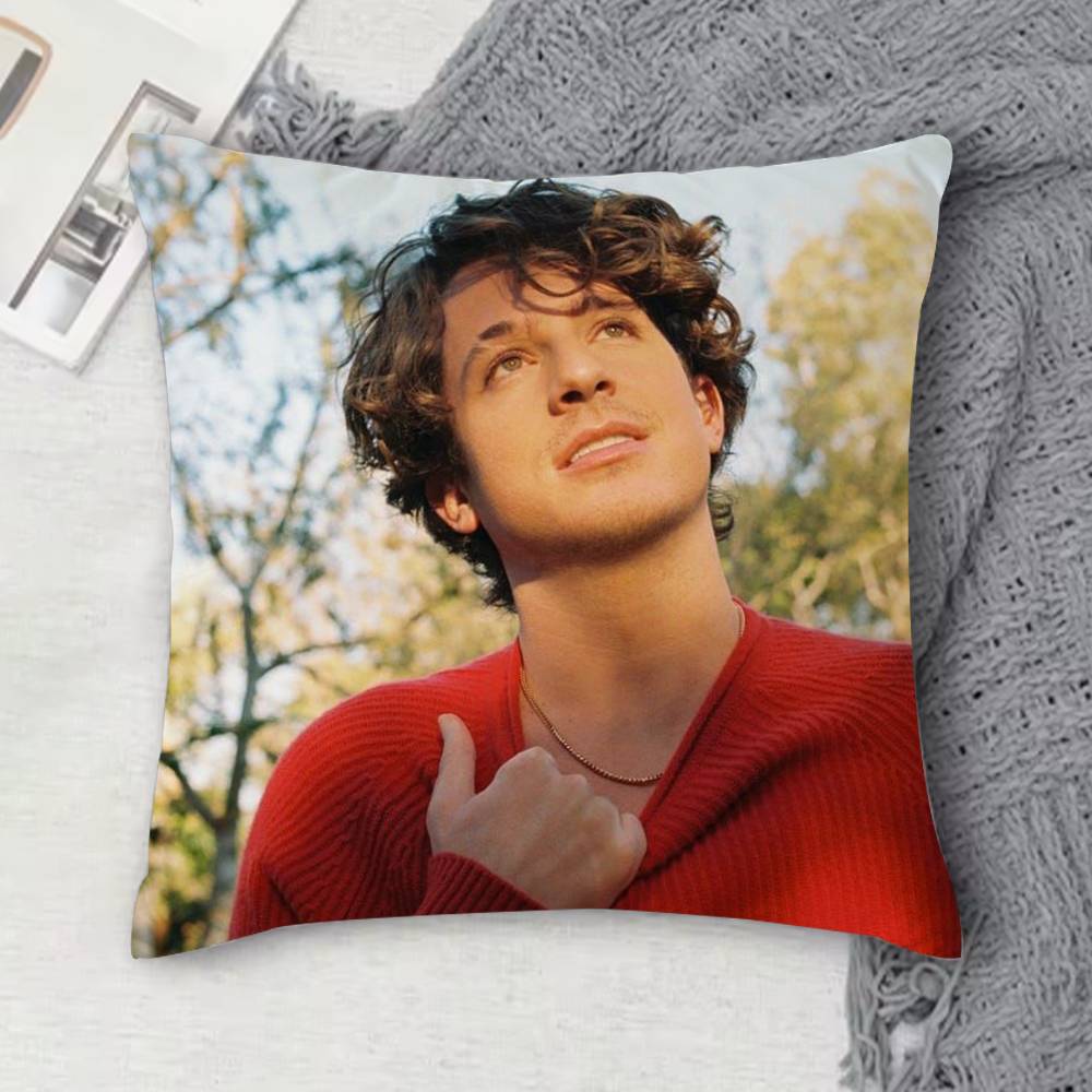 CCharlie Puth Doublesided Printed Square Decorative Cushion Cover for Sofa Living Room Home Decor