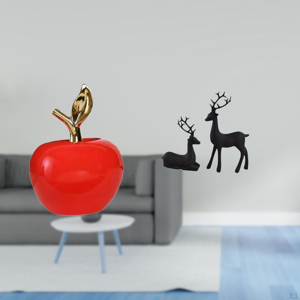 Ceramic Figurine Fruit Sculpture And Statue Resin Reindeer for Home Cafe Study Room Living