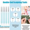 Silicone Double-Ended Dotting Pen Set for Polymer Clay Sculpting and Ceramic Crafting