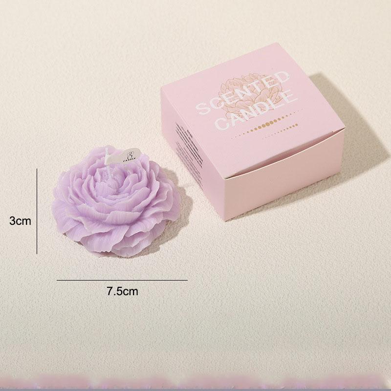 

Ароматическая свеча Пион 1 шт. для дома, для сопровождения, ручной работы, ароматизированный твердый воск, атмосфера Дня матери, День святого Валентина purple