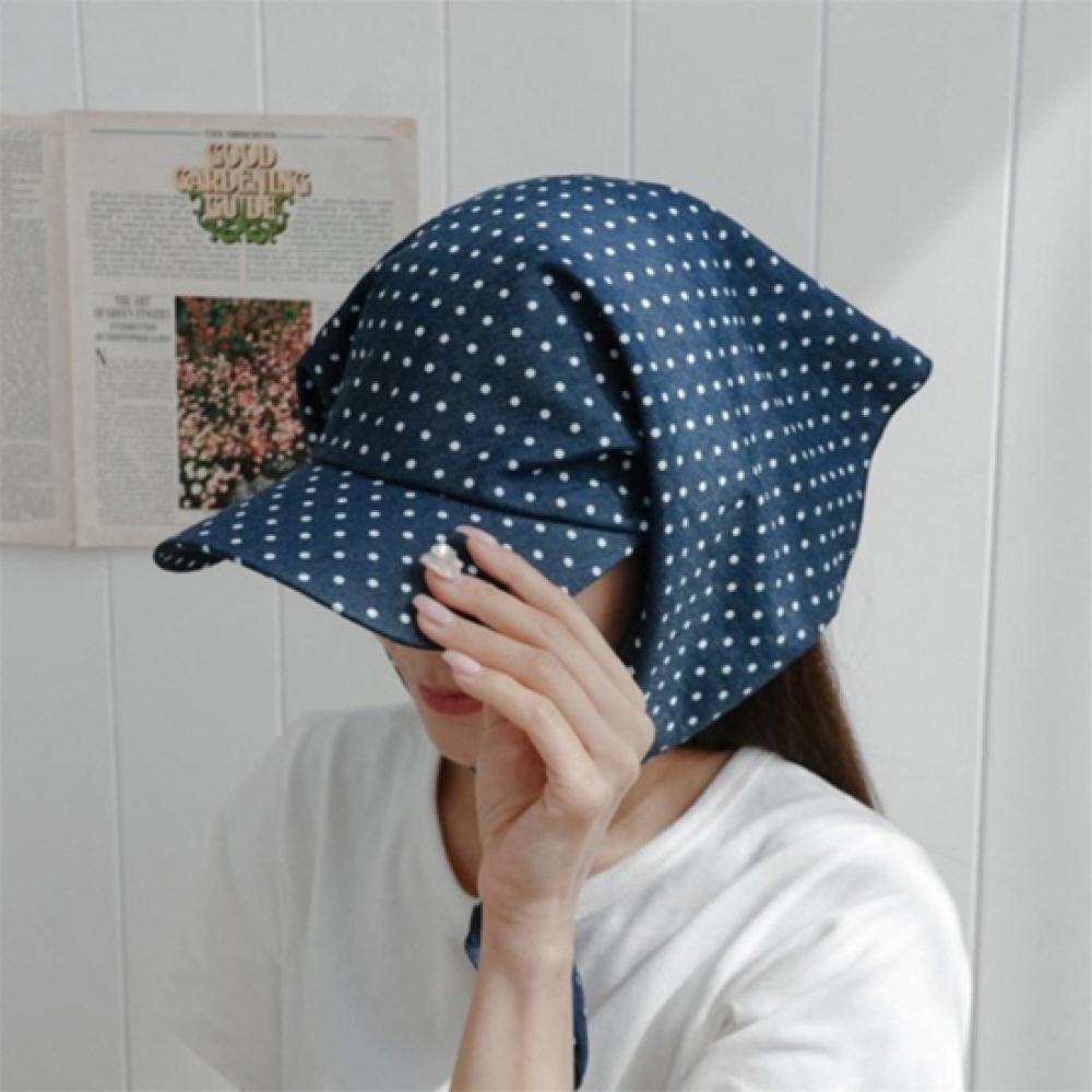 New Arrivals Open Run Dot Pattern Scarf Hair Cap