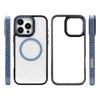 For iPhone 16 pro Max Strong Magnetic Phone Case Carbon Fiber Pattern Frame Transparent Cover for iPhone 16 pro, Wireless Charge