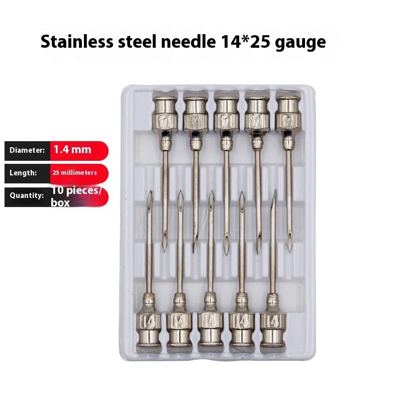 1 Set 20-50 ml Veteriner Alet Şırınga Aşı Enjeksiyonu Ayarlanabilir Doz 304 Paslanmaz Çelik İğne Ucu Dağıtıcı Hayvancılık Kümes Hayvanları