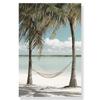 Spiaggia tropicale oceano palma foglie di banano poster su tela vacanza chalet scale stampa immagine estate paesaggio marino casa pittura