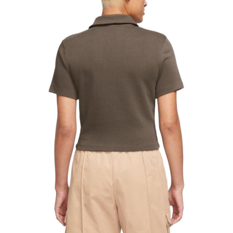 New Nike Sportswear T Shirt Women's Brown DV7885-214