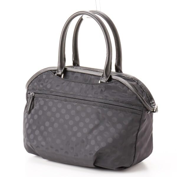 Tote Bag Polka Dots Piping Pocket 2WAY Mini Tote Black [Isaac] (10)