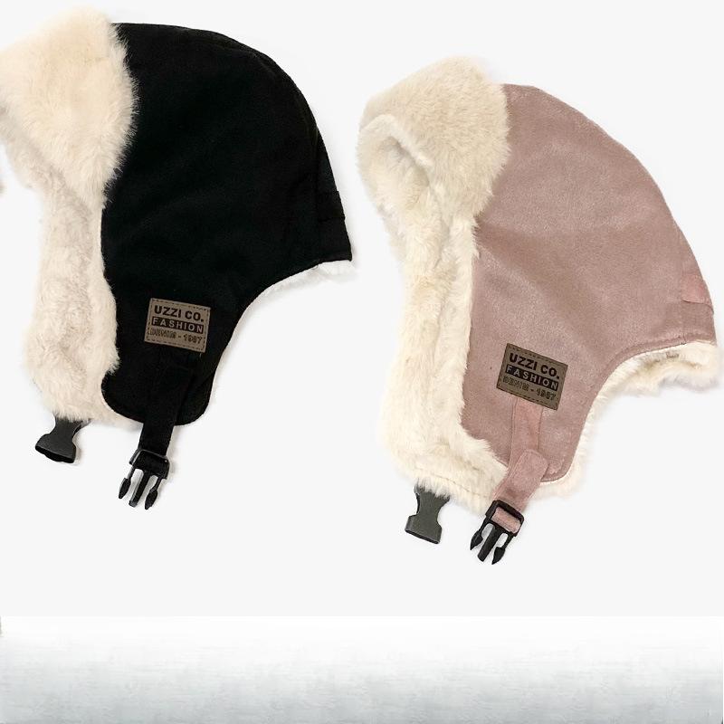 Women's Hats with Velvet Thickened Heating Electric Bike Outdoor Cycling Ear Protection Windproof Cold Northeast Lei Feng Hat Men