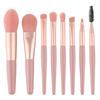 8-Piece Travel Makeup Brush Set: Beginner-Friendly Eyeshadow & Blush Brushes for Convenient Application