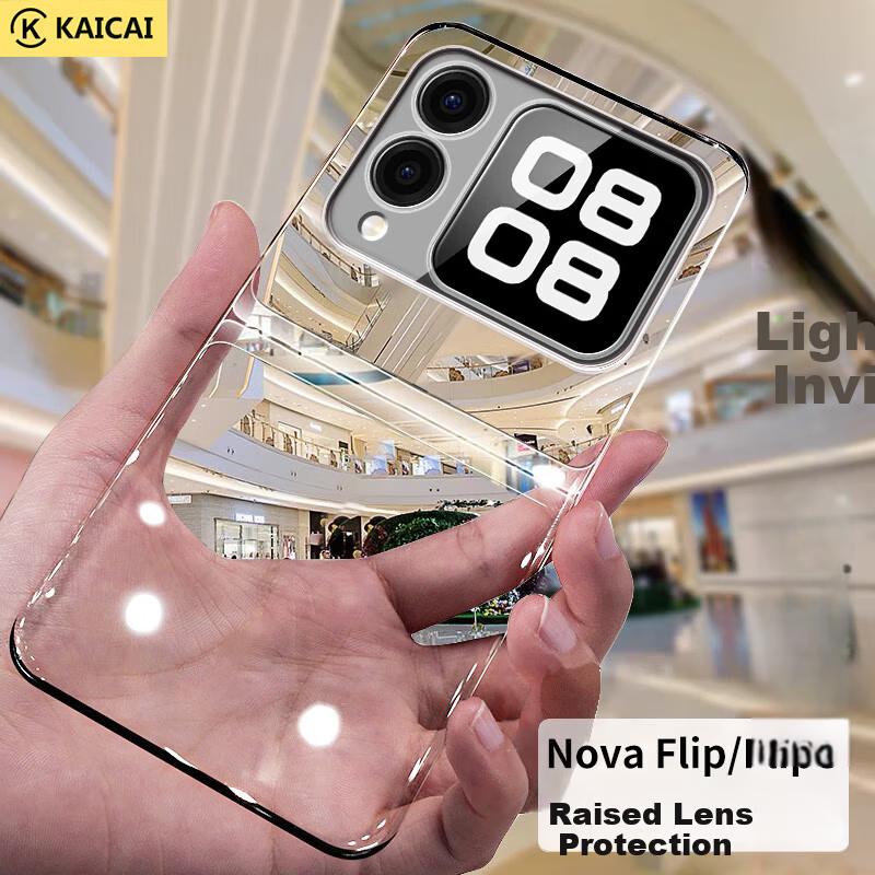 Huawei Nova Flip S Phone Case Universal Nova Flip Full Coverage Transparent Lens Protection Shockproof Cover