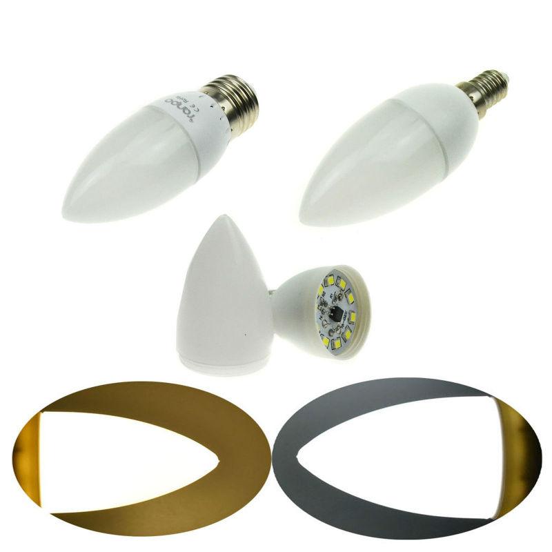 5X Led Candle Bulb E27 E12 B22 B15 E14 Kronleuchter Chandelier Plastic Light Flame Lamps Bulbs White ac220v Warm Home 3w