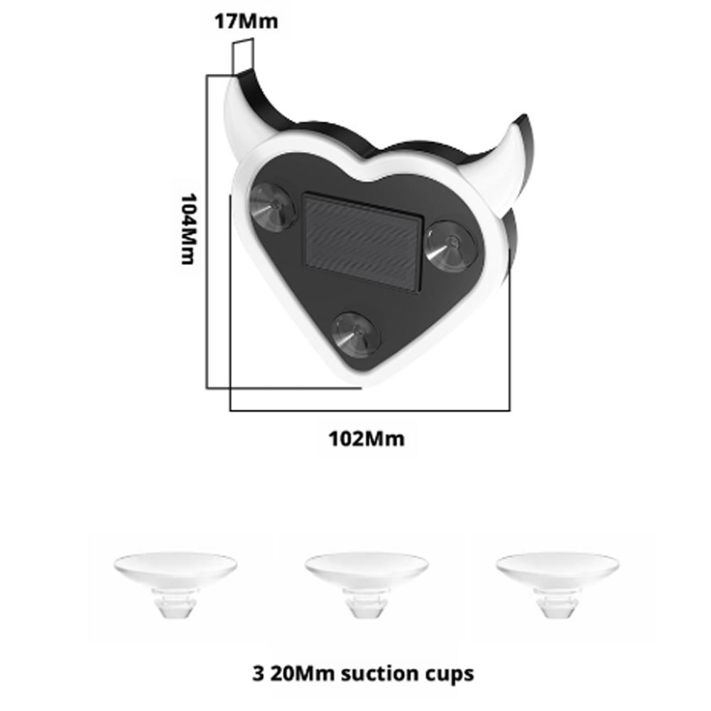 Car Window Devil Heart Light LED Ambient Mood Lamp Solar USB Rechargeable Atmosphere Neon Lights Exterior Interior Decoration
