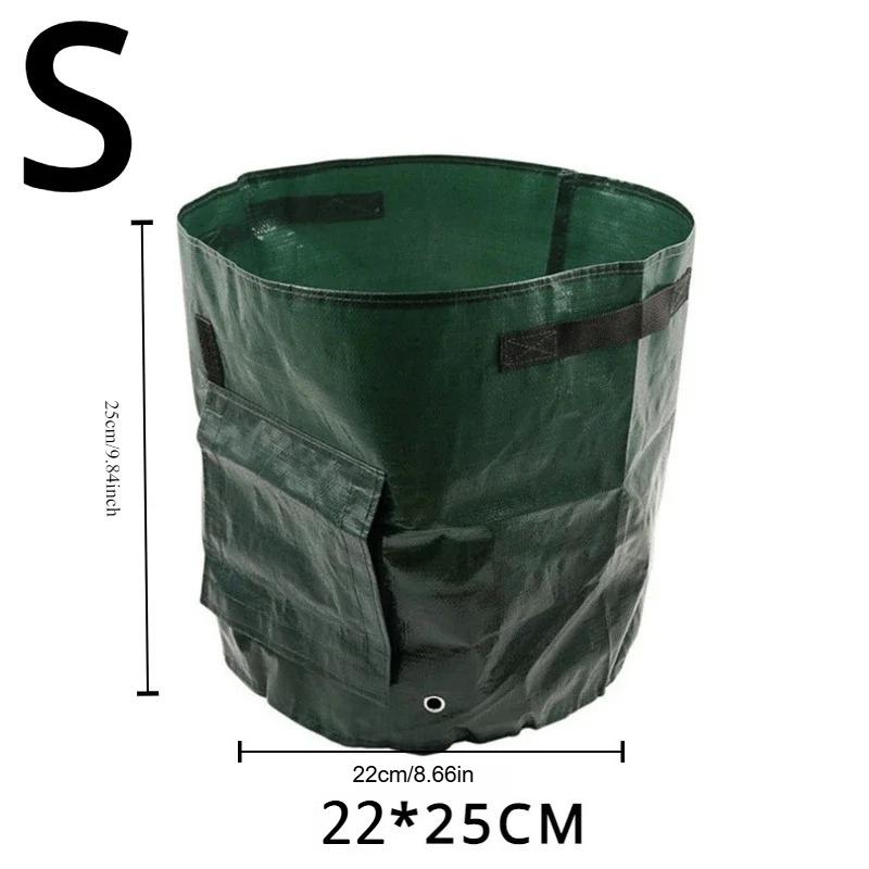 

Potato Grow Bags PE Vegetable Planter Growing Bag DIY Fabric Grow Pot Outdoor Garden Pots Garden Tools Veget Garden 3/7/10 Gallons 25x22cm 3 gallons зелёный