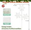 20 PCS Christmas Artificial Snowflake Picks & Sprays, Glitter Snowflake Decorations for Tree, Home, Party (White)