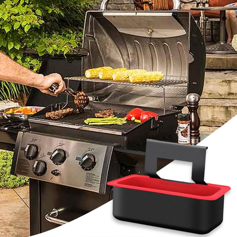 Grill Drip Catcher Silicone Grease Cup Liner Grill Grease Accessories Reusable Grease Catcher Grease Drip Tray For Kitchen