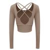 Tang Jun Women's Hollow Back Long Sleeve Yoga Top
