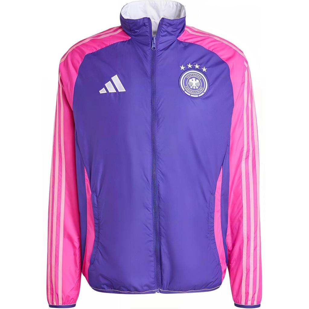 Adidas DFB Anthem Comfortable Reversible Zip Jacket Men Jacket Academy-Purple Bright-Purple-Red White IX0405