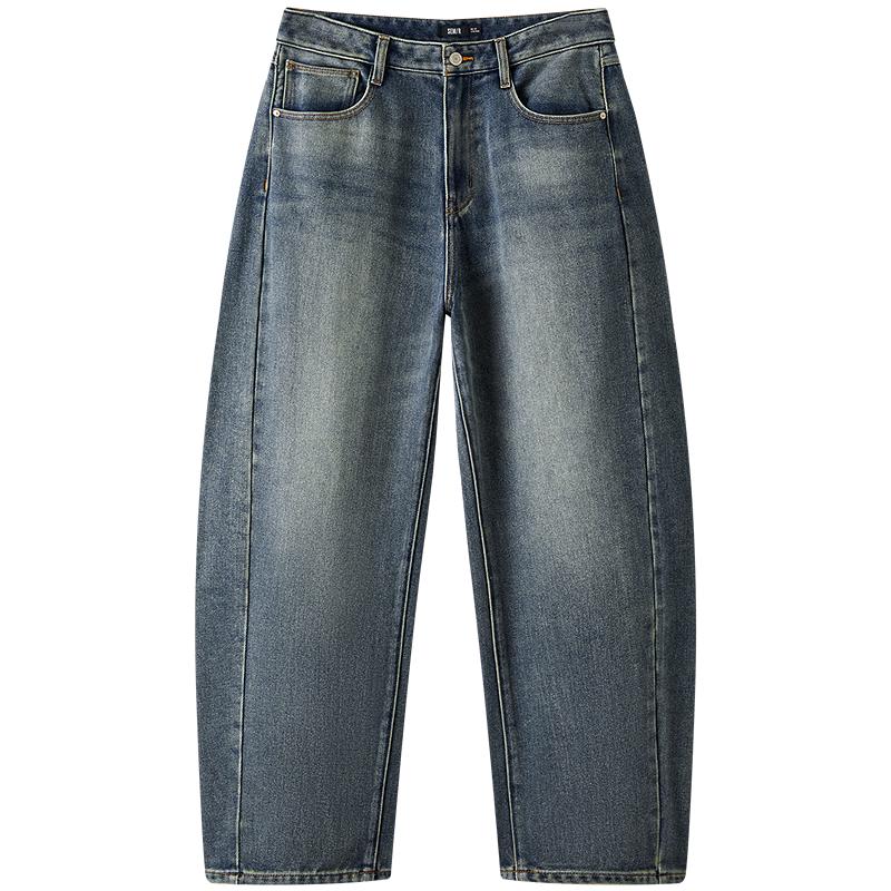 Semir Men's Retro Curved Knife Denim Jeans (Wang Anyu Endorsed)