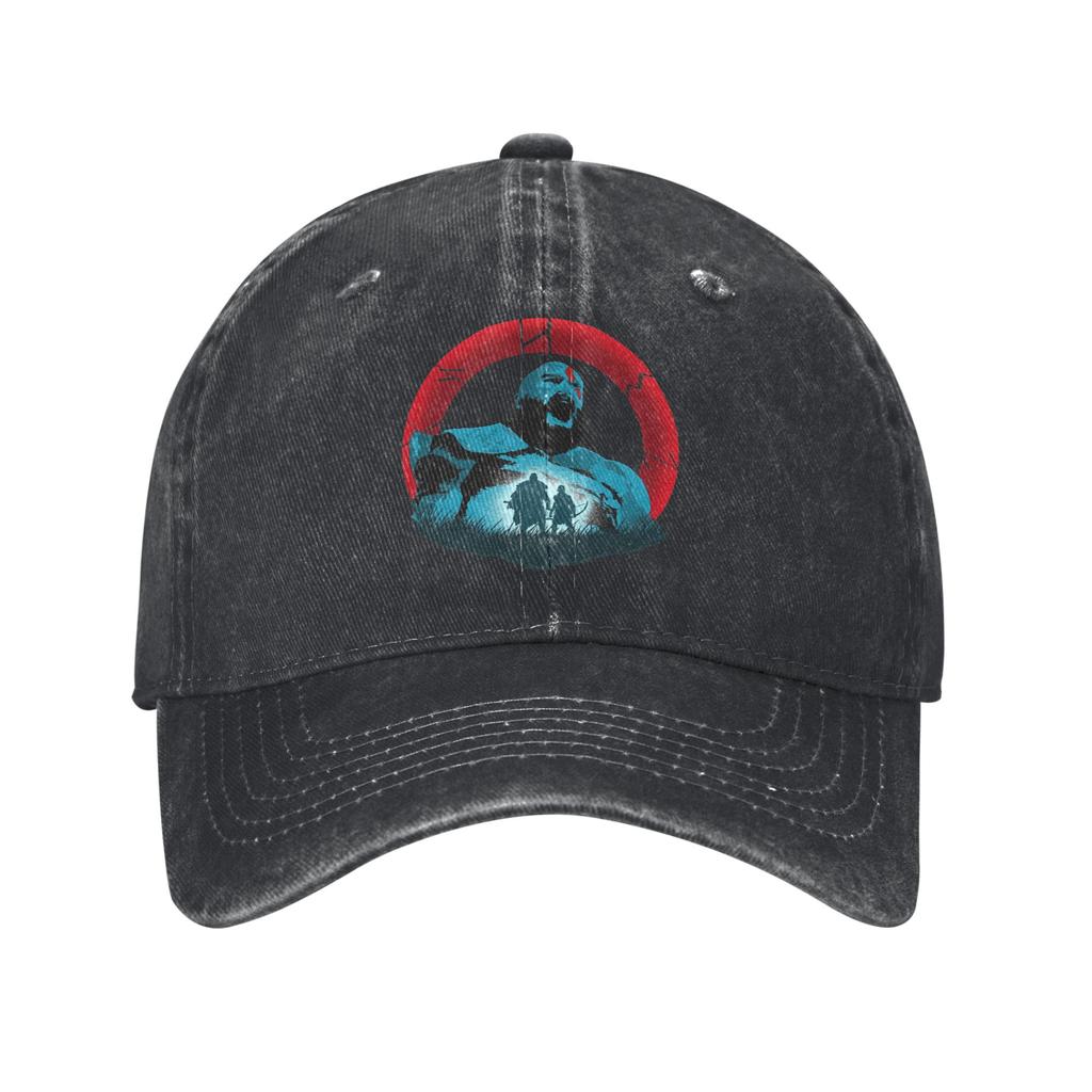 God of War Boy Men Women Baseball Caps  Distressed Washed Caps Hat Vintage Outdoor Workouts Adjustable Sun Cap