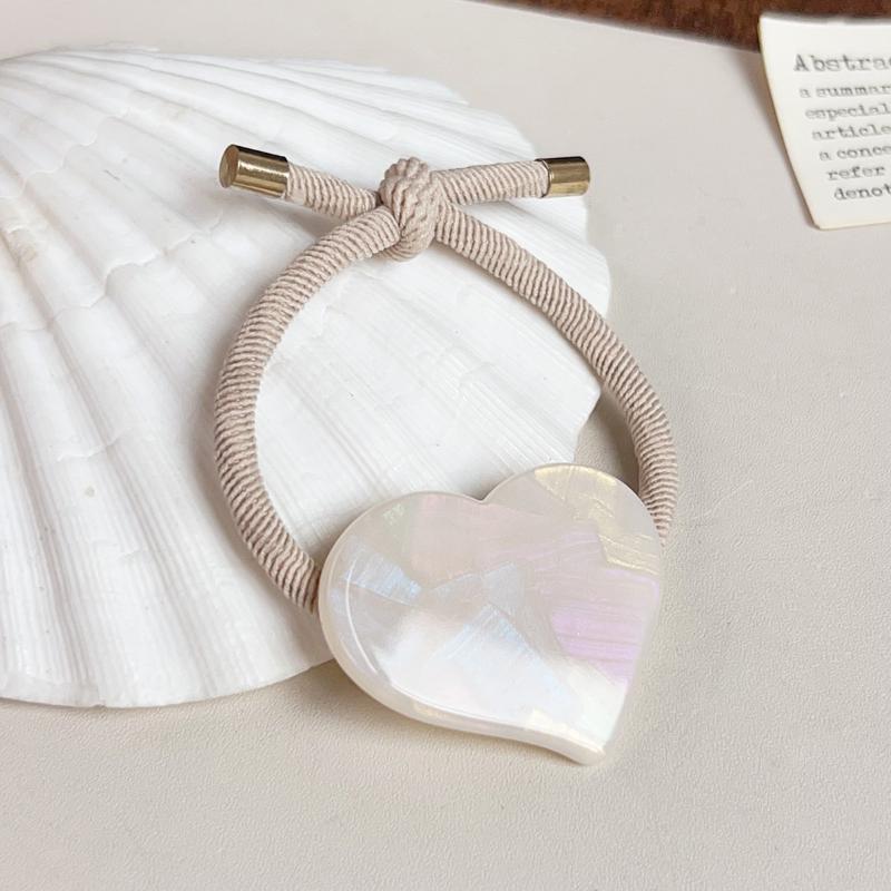 Soft High Elastic Hair Ropes Cute Solid Color Rubber Bands No Slip Ponytail Holders for Women Girls Thick Hair