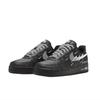 Nike Air Force 1 Abrasion Resistant Low top Skateboard Shoes Women's Black Gray HQ1180-001(Team352-)