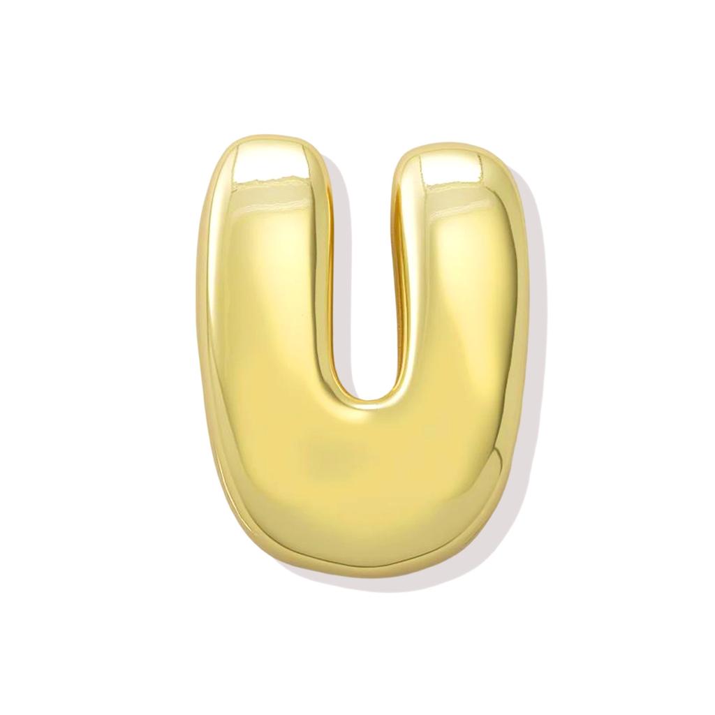 1pcs for Necklace Copper Gold Plated Crystal Alphabet Jewelry Making Component Gold Color Polish 26 Letters Pendant