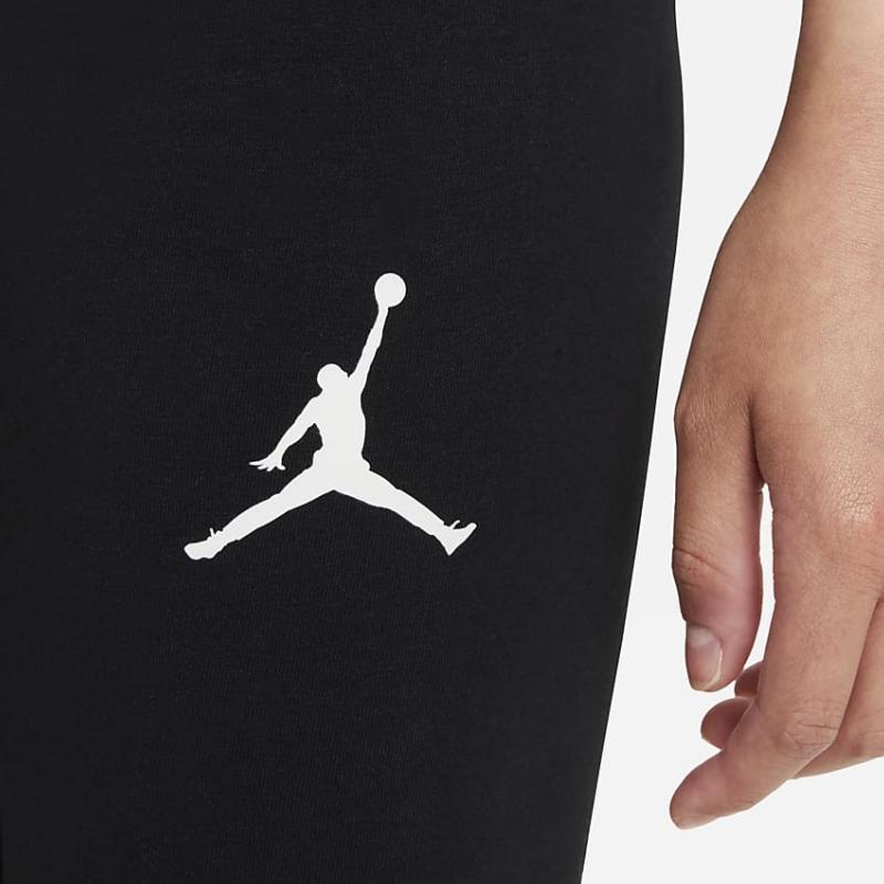 Jordan Kids Knitted Sports Pants Solid Color Logo Embroidery High Waist Kids pants Black DJ3399-010