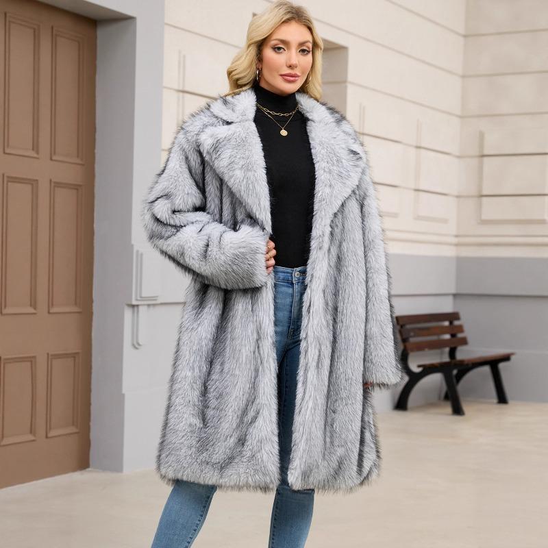 Women's Plush Coat Autumn and Winter New Imitation Fur Fur Coat