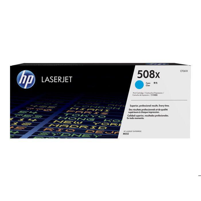 Cartouche De Toner HP 508X Cyan Grande Capacité Authentique Pour HP Color LaserJet Enterprise M552/M553/M577